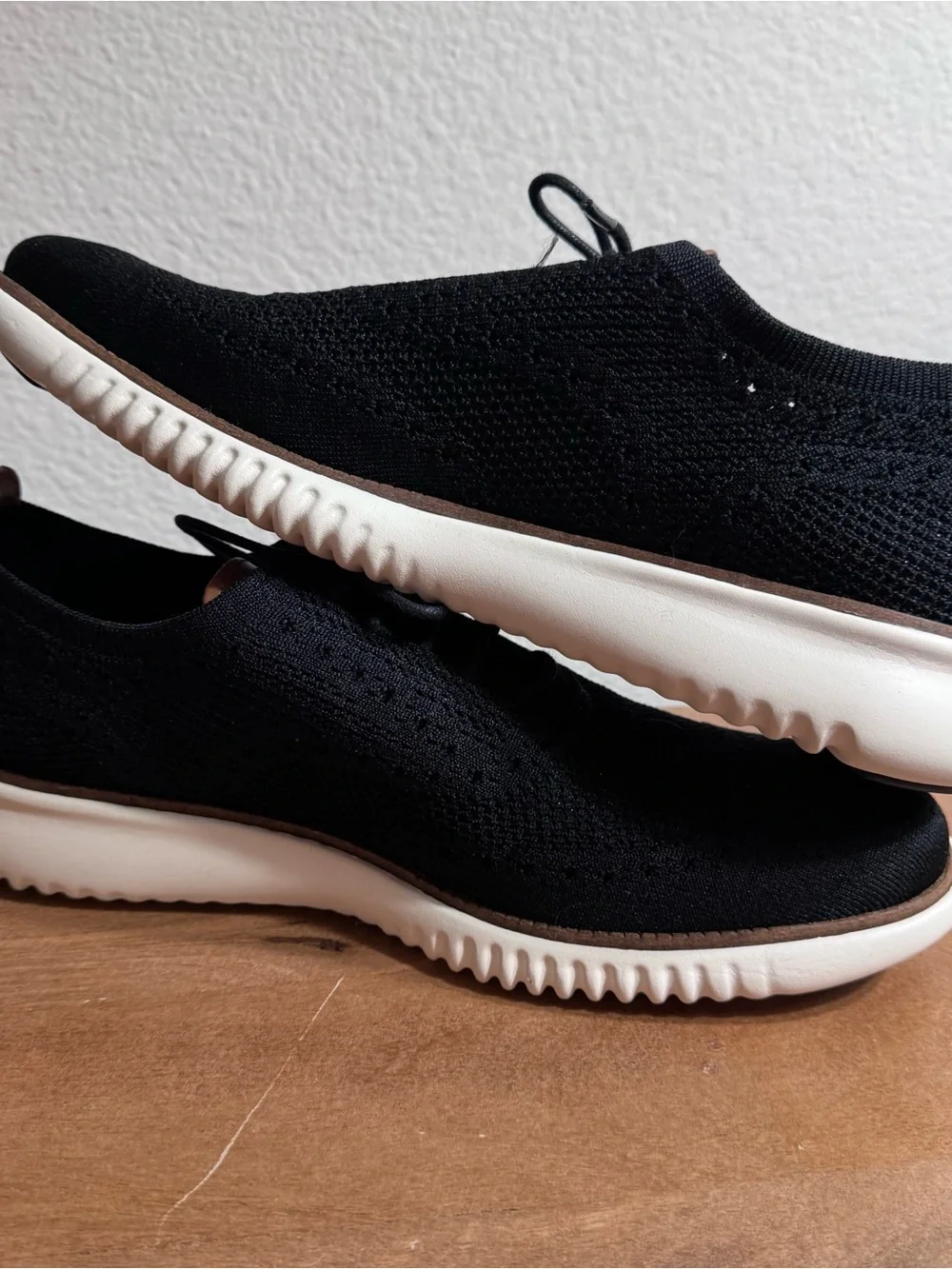 Brand New Cole Haan 2.Zero Grand Stitchlite™ Wingtip Oxfords - Black/Ivory